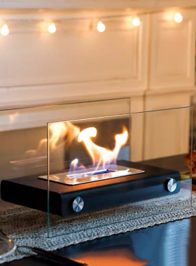室内客厅氛围装饰火焰火光迷你观火温暖小壁炉玻璃酒精壁炉小样