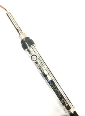 T12低温80--130度手持可调恒温 纯铜弯扁头 封口烫花烧线电烙铁