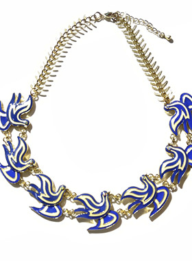 时尚饰品燕子系列短款锁骨链毛衣链百搭个性小众衬衫衬衣链项链女