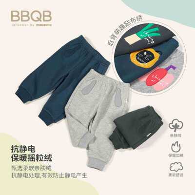 bbqb外出束脚保暖摇粒绒长裤