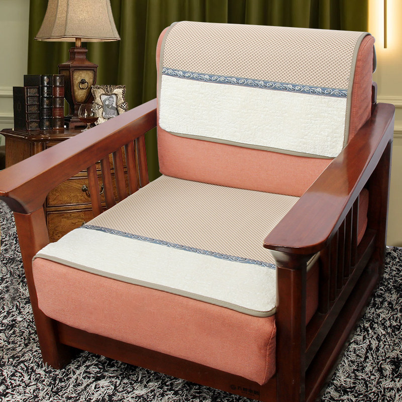 单人实木沙发垫四季通用防滑坐垫办公2025新款布艺沙发套罩靠背巾