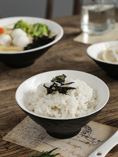 餐具套装 雅之器日式 黑白配色釉陶瓷米饭碗菜碗平盘浅口盆勺酱碟