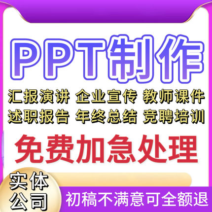 ppt制作代做定制美化修改企业宣传帮做汇报课件设计代作总结述职