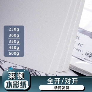莱顿棉浆水彩纸全开对开半开超大加厚纯棉水彩纸300G450G600G单张