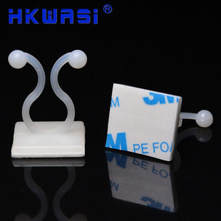 5粘式 100只 配线固定座3M胶理线器夹束线环 HKWASI华社KL