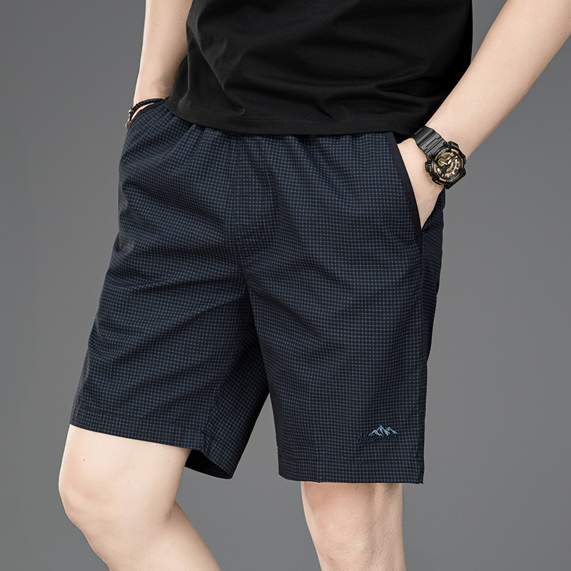 100%纯棉短裤男夏季大裤衩外穿宽松沙滩裤速干休闲运动五分裤