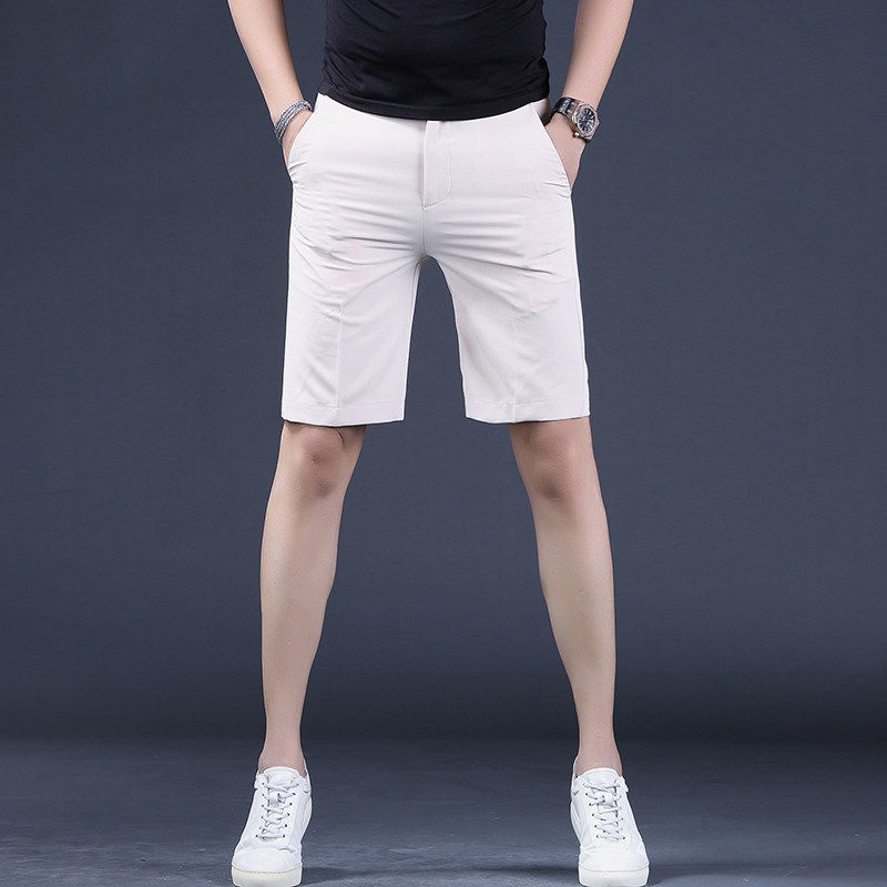 五分休闲短裤男士夏季薄款宽松直筒运动中裤子西裤2025新款冰丝裤