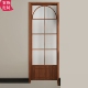 长沙法式 门铝合金复古门玻璃门极窄推拉门胡桃木色卫生间折叠移门
