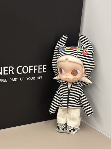 西瓜很甜Bjd娃衣zsiga衣服可爱条纹恶魔卫衣ob 22小布也可以穿
