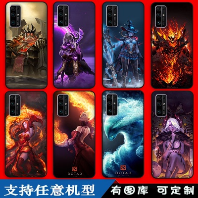 DOTA2刀塔周边小黑至宝适用iPhone16 16Pro 16promax玻璃手机壳苹果15 14plus全包13mini 12 11 8 7 XR保护套