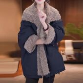 宽松休闲气质减龄外套轻奢时尚 2025冬季 新款 潮流慵懒风羊羔毛外套