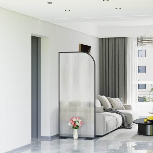 北欧客厅玻璃隔断屏风现代简约
