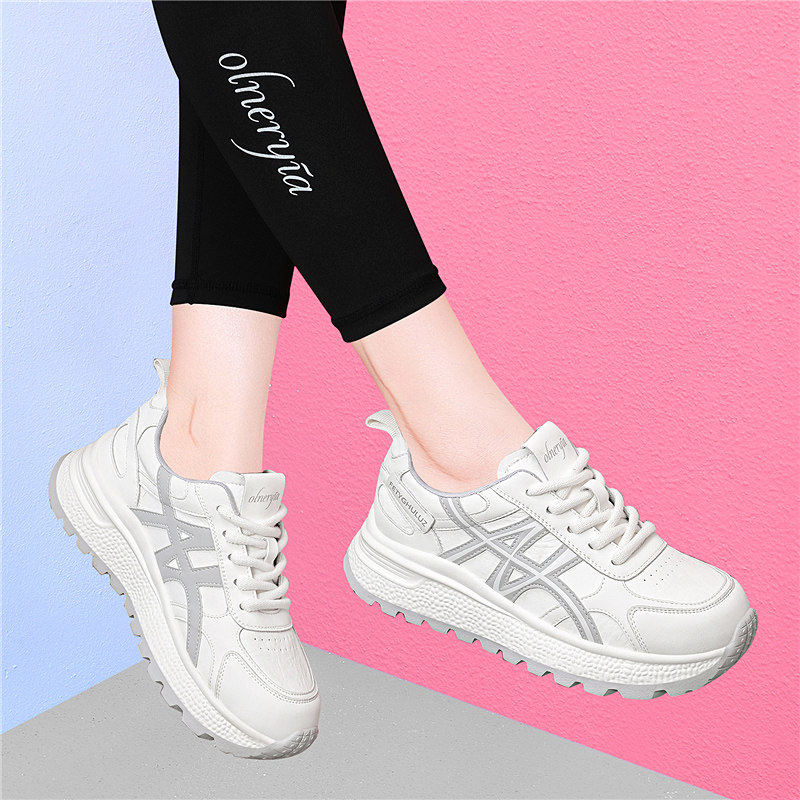 品牌小白鞋女款爆款2026新款春季厚底旅游妈妈休闲运动老爹鞋百搭
