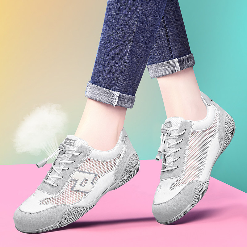 2025新款网面女鞋小皮鞋