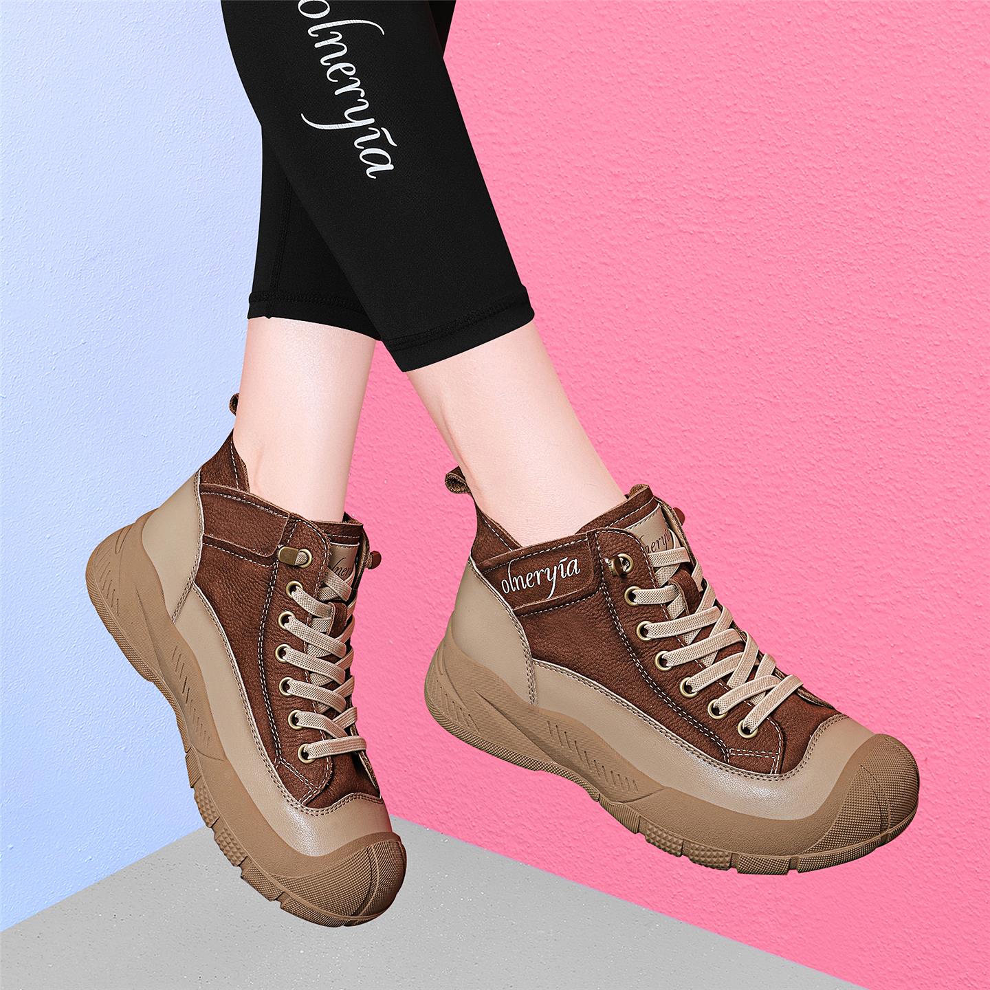 2025秋季新款韩版高帮皮