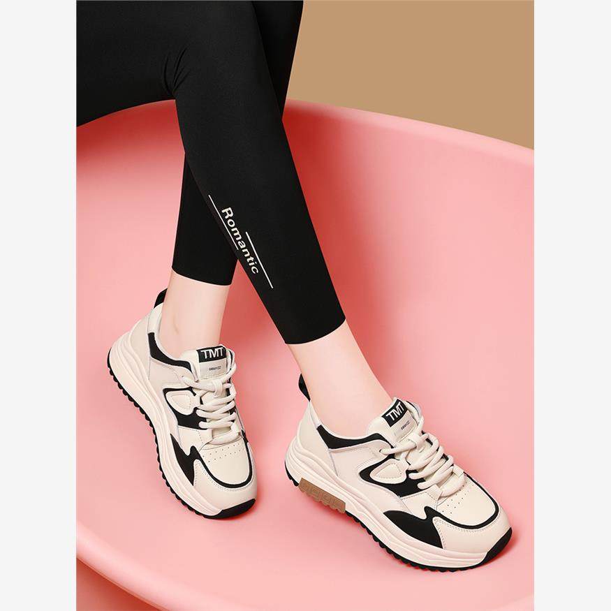 品牌老爹鞋女款2024新款春季官方旗舰店真皮旅游鞋爆款休闲运动鞋