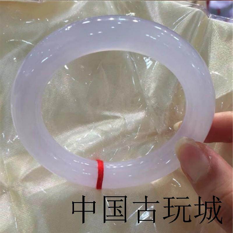 缅甸高端翡翠色手镯冰种老坑紫罗兰玉镯子货年轻少女胖圆条送礼品