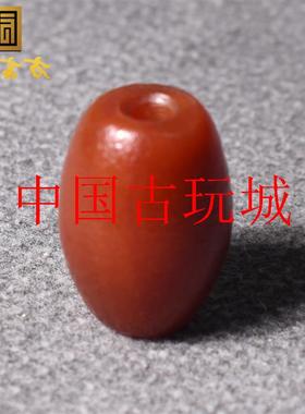 爆款南红玛瑙路路通吊坠砖红色玉髓转运珠挂件配饰包浆男女款收藏