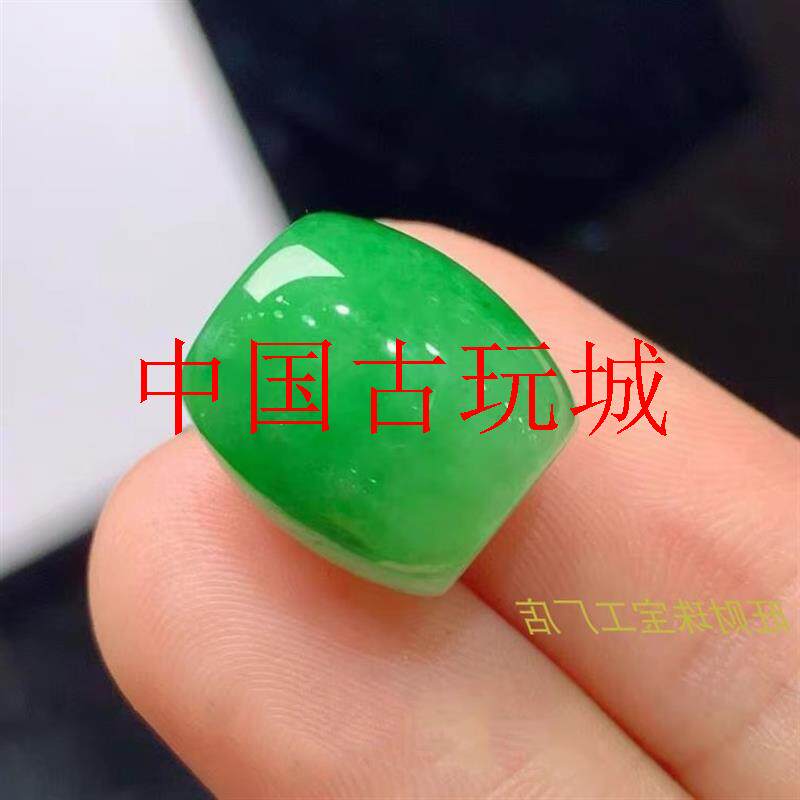 缅甸老坑冰种阳绿翡翠色冰糯种飘花路路通吊坠多彩转运珠锁骨链