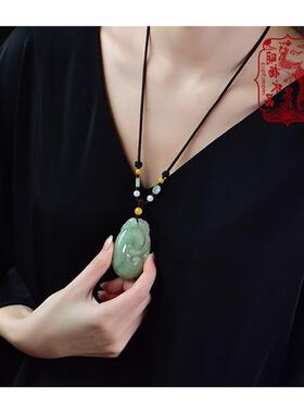 如意吊坠冰种飘花晴水玉石挂件