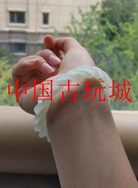 和田玉手镯女款羊脂白玉麻花圆条碧玉糖玉镯子饰品绞丝雕花玉镯子