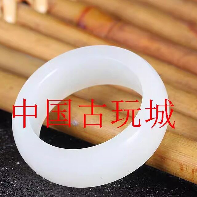 高端新疆和田玉戒指青海料羊脂白玉指环精选冰种男女情侣配对扳指