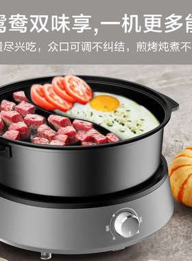 ASD/爱仕达电火锅电锅家用电煮锅多功能不粘锅4L电热锅AH-Y13J439