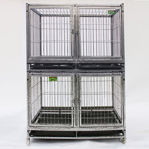 多层双层三层中小型犬宠物狗笼子猫笼泰迪比熊子母笼带隔断可叠加