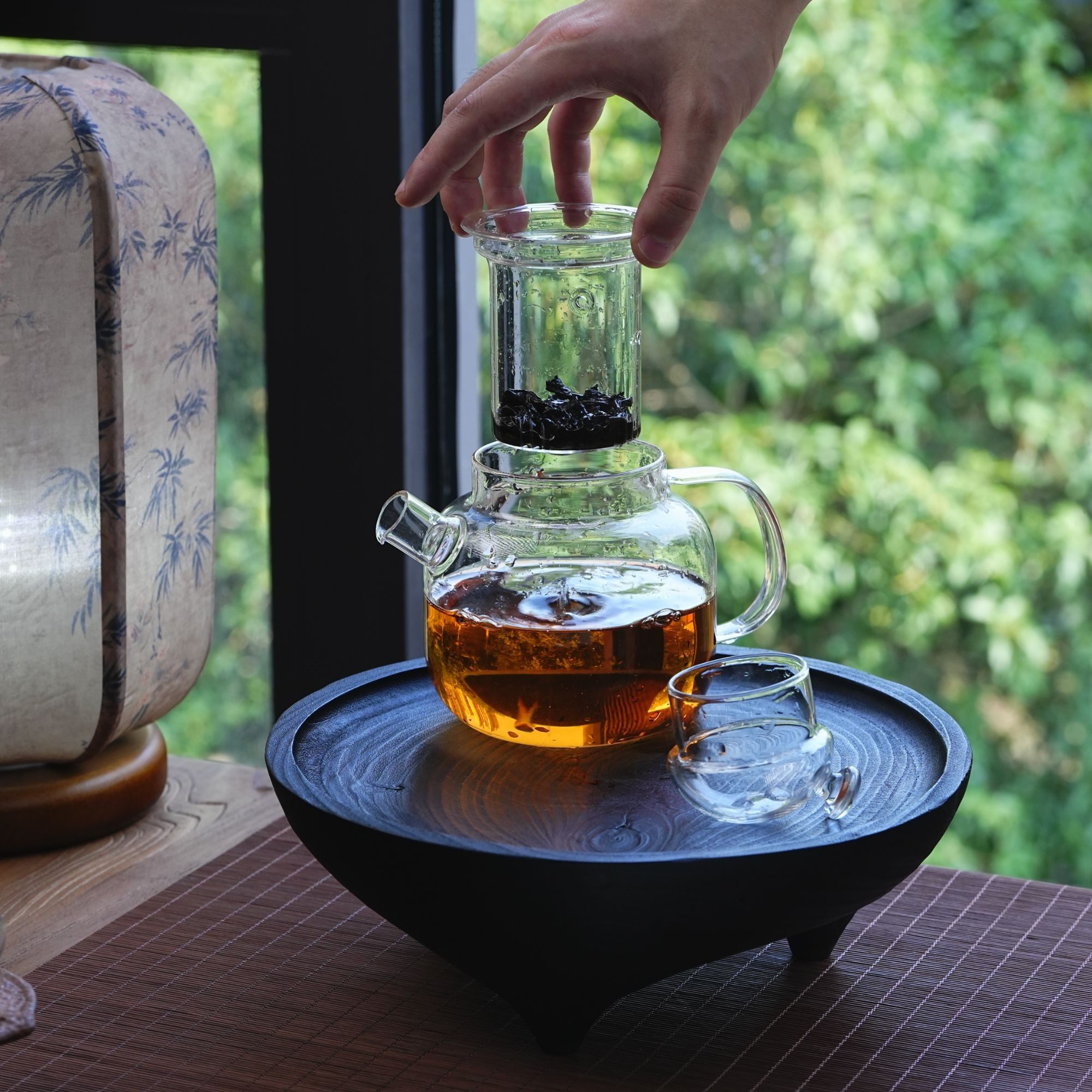 高硼硅玻璃耐热家用大容量过滤泡茶壶小清新煮水嘟嘟壶