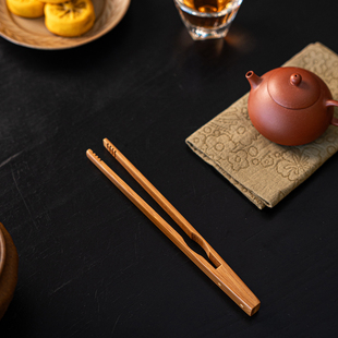 竹制茶夹茶道配件家用茶室茶具专用夹子功夫茶艺用品三君子茶杯夹