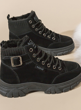 2025秋冬季新款百搭加绒棉鞋女鞋马丁靴短靴冬鞋雪地靴爆款女靴子