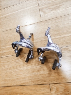 彦豪Tektro R315 R312 复古黑色银色夹器C夹刹车公路钢架自行车