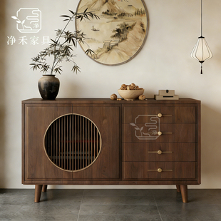 宋氏美学餐边柜禅意玄关柜家用客厅储物柜入户门展示柜设计师边柜