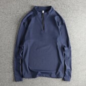 上衣 运动休闲速干透气青年长袖 香港潮牌半拉链立领户外长袖 T恤男