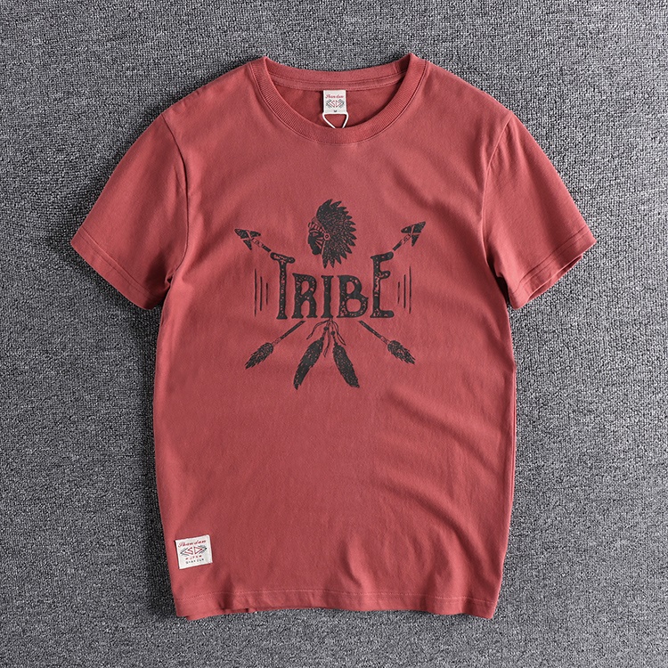 代购潮新款夏季复古圆领短袖t恤