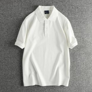 纯色百搭青年商务翻领短袖 正品 polo衫 代购 T恤上衣 巴黎棉面料男士