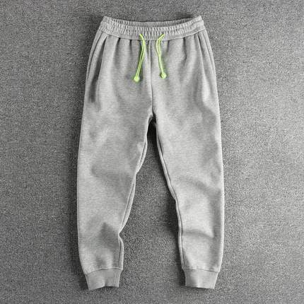 代购美式复古潮流宽松锥形休闲卫裤男水洗纯色舒适青年束脚运动裤