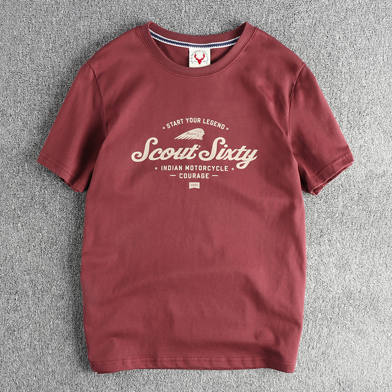 印第安风格短袖半袖衫复古青年