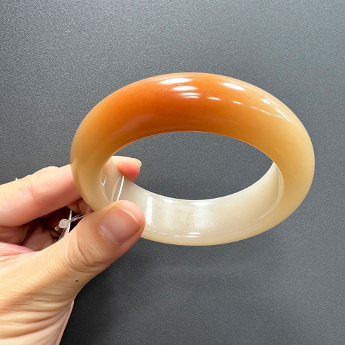 佘太翠焦糖糖橘手镯女新款小众清新精品民族风玉石首饰饰品