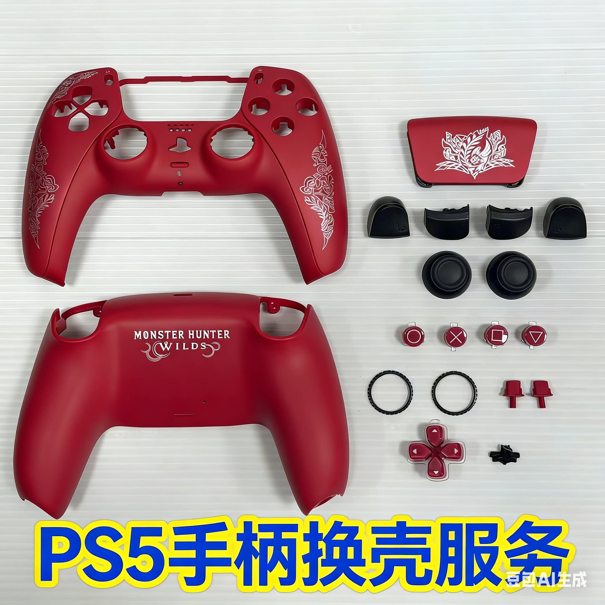 ps5手柄外壳替换限定版外壳更换DIY订制按键微动tmr摇杆改装