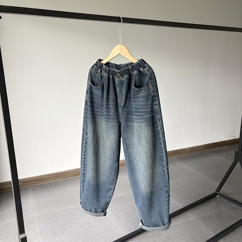 一等童品26秋新130-190中大男童直筒牛仔裤宽松休闲柔软学生长裤