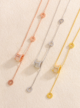 深圳旭佳S925纯银小蛮腰项链女百搭网红气质小众设计毛衣链项饰