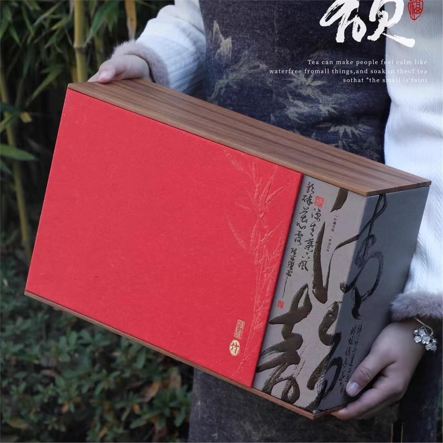 半斤定制礼盒瓷罐空log黄