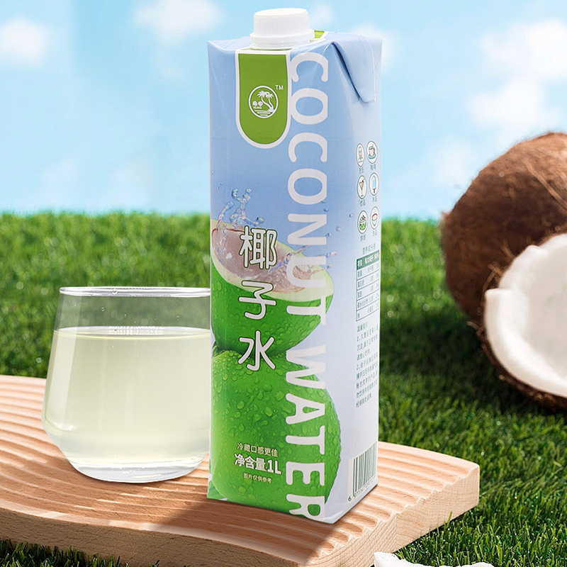 椰申100%纯椰子水补充天然电解质