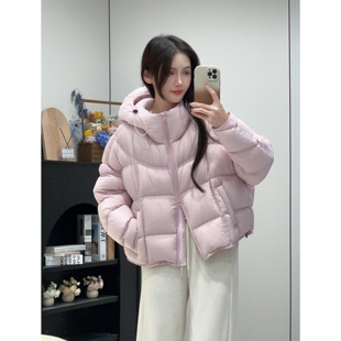 超好看 商场同款 新款 2025冬季 95白鸭绒外套 泡芙连帽羽绒服女短款