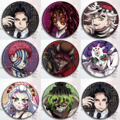 鬼灭之刃 动漫周边吧唧挂件徽章上弦贰童磨胸章猗窝座黑死牟无惨