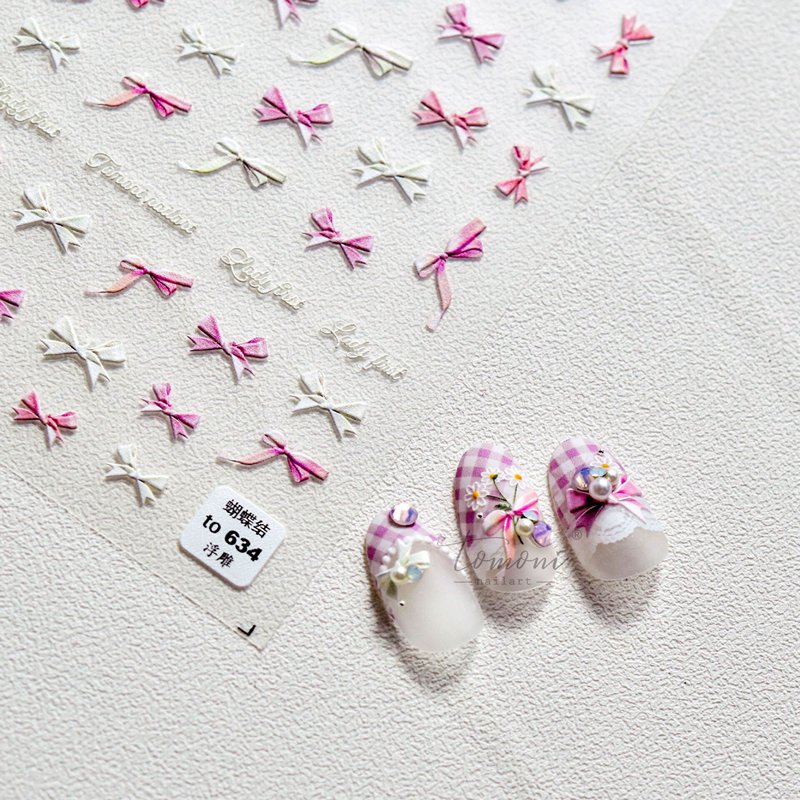 其他中国指甲贴纸蝴蝶结饰品