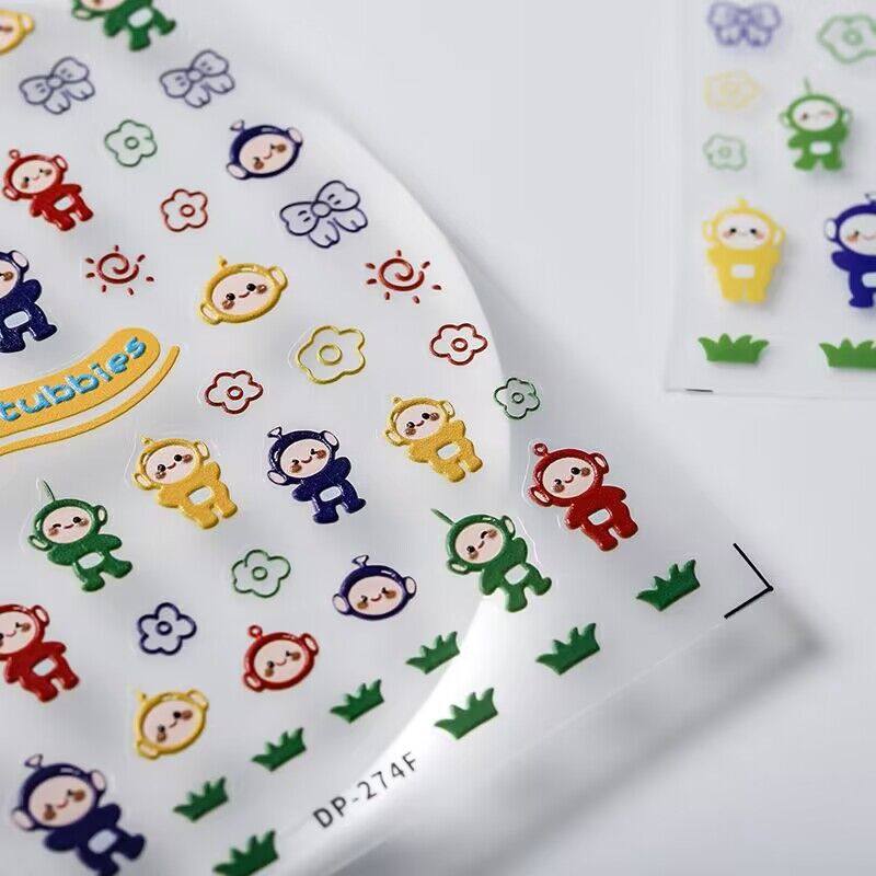 天线宝宝可爱卡通指甲贴纸