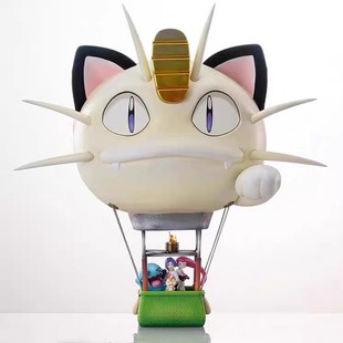 神奇宝贝动漫周边桌面摆件雕像气球喵喵武藏小次郎果然翁手办模型