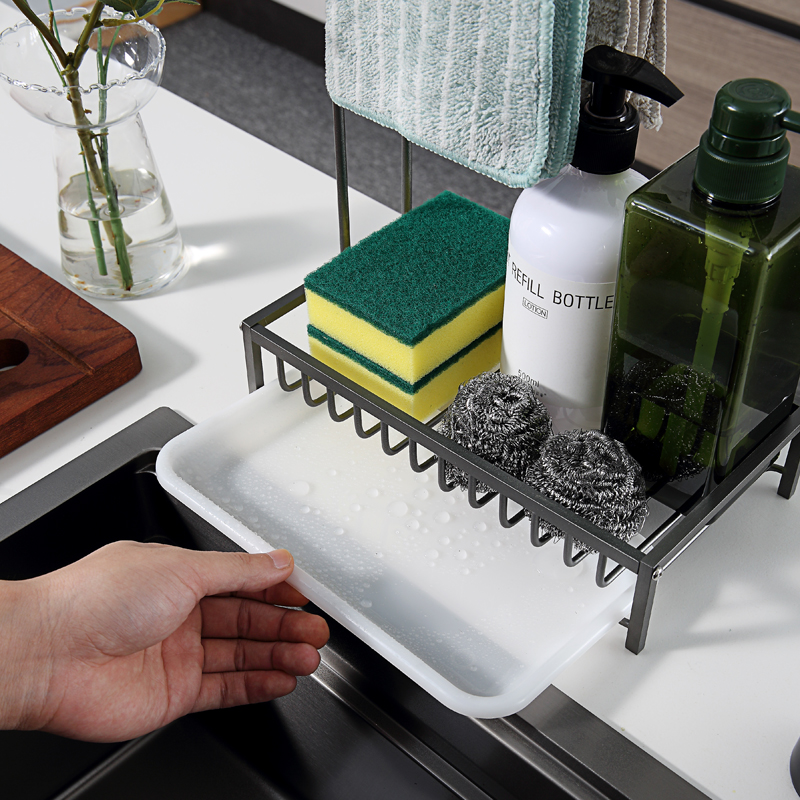 厨房抹布沥水架壁挂免打孔